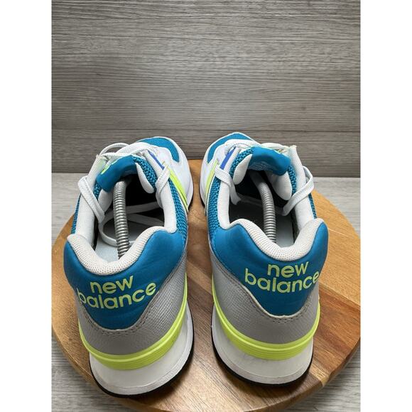 New Balance 574v2 Casual Sneakers, ML574PWB, Wht/Teal/Neon, Mens 13 main image 7
